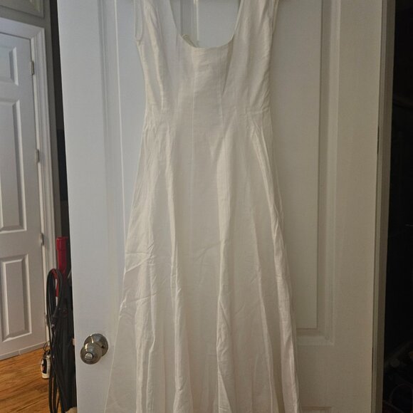 NWT Danielle GUIZIO Leila Midi Dress White XXS - Picture 2 of 4